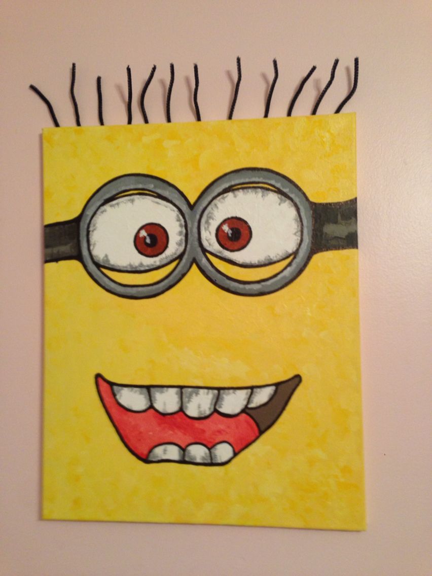 852x1136 Minion Painting I Did For My Niece For Christmas. Acrylic Paint - Minion Painting