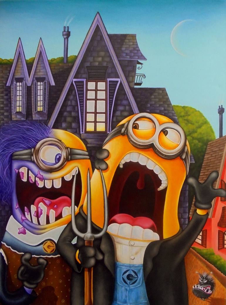 770x1040 Saatchi Art Minion Gothic Painting By Najzil Layin - Minion Painting