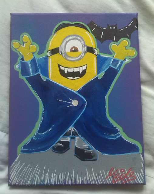 507x640 Meds Graffiti, Canvas Art And Craft Collection On Ebay! - Minion Painting On Canvas