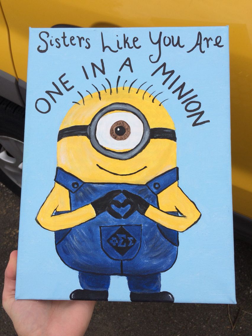 852x1136 One In A Minion Canvas - Minion Painting On Canvas