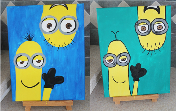 612x385 Diy Minions Canvas Painting - Minion Painting On Canvas