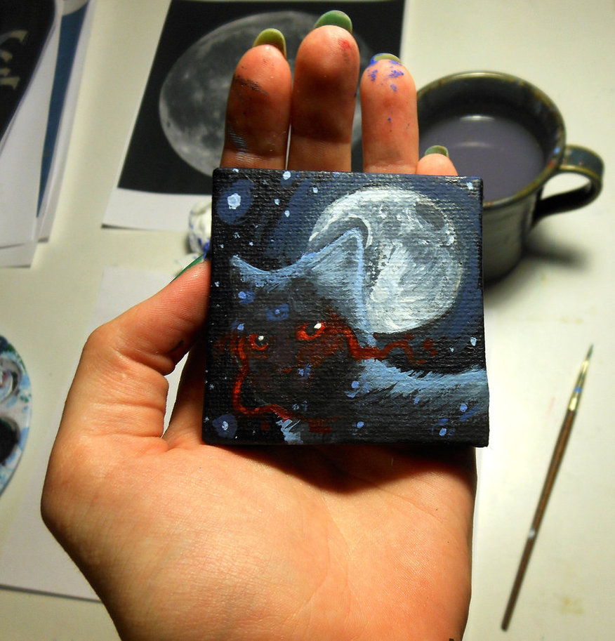 876x913 Ossiekins Mini Painting By Octobertiger - Minipainting