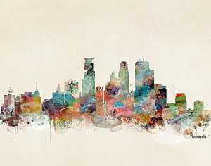 300x236 Minneapolis Skyline Paintings Fine Art America - Minneapolis Skyline Painting