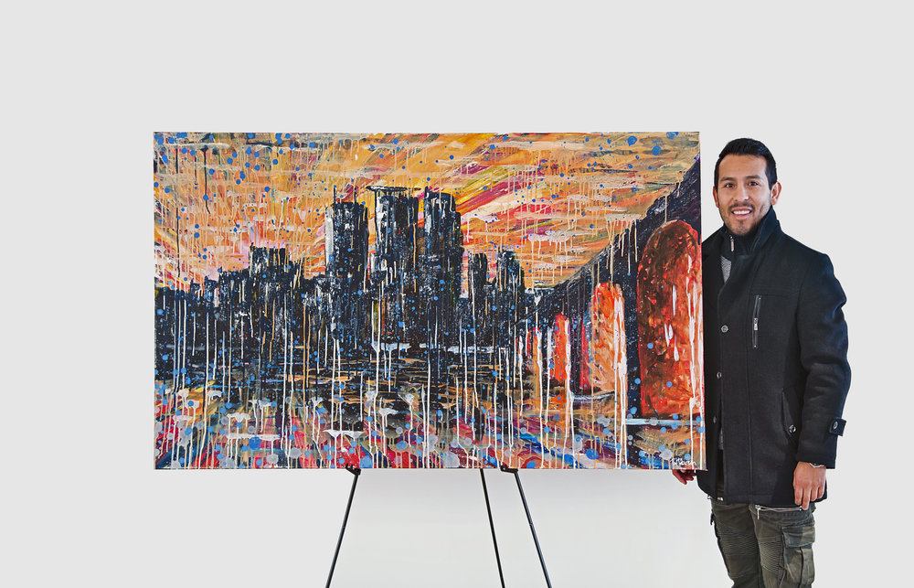 1000x643 Minneapolis Skyline Paul Peterson Artwork - Minneapolis Skyline Painting