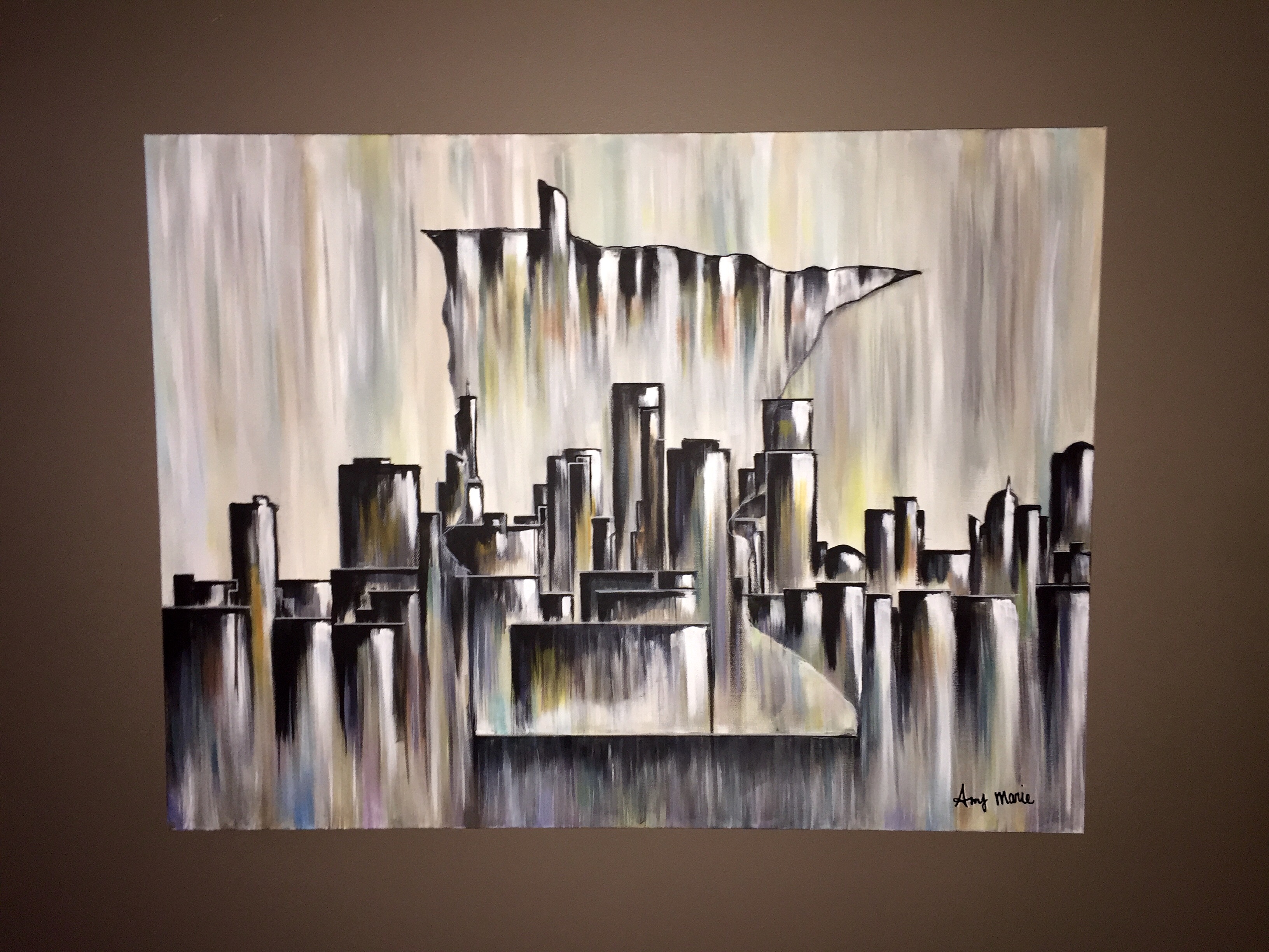 3264x2448 State Of The Art - Minneapolis Skyline Painting