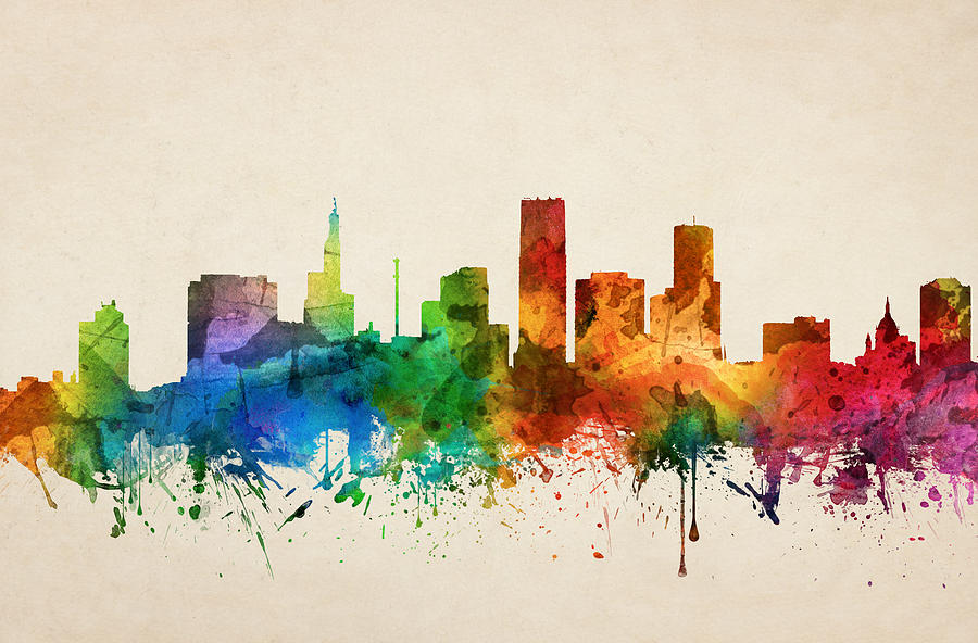 900x592 Saint Paul Minnesota Skyline 05 Painting By Aged Pixel - Minnesota Painting