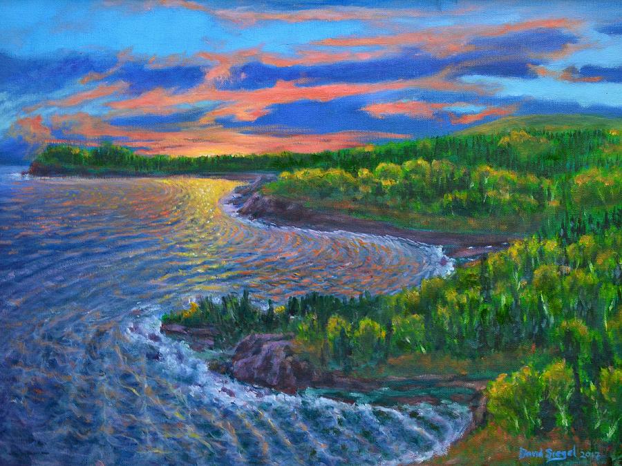 900x675 Shovel Point, Tettegouche State Park, Minnesota Painting By David - Minnesota Painting