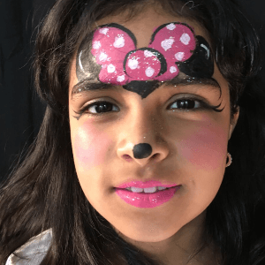 300x300 Minnie Mouse Face Paint Design Tutorial By Kiki - Minnie Mouse Face Painting