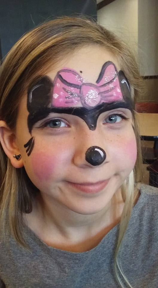 528x960 Minnie Mouse Face Paint By Funfacesballoon - Minnie Mouse Face Painting