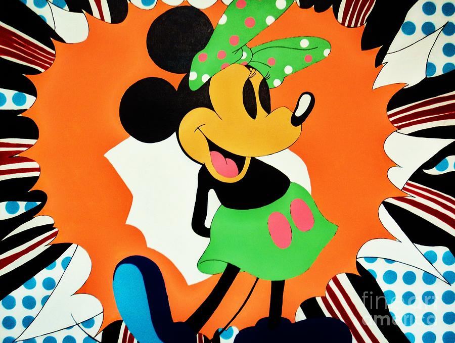900x679 Minnie Mouse Painting By Grant Swinney - Minnie Mouse Painting