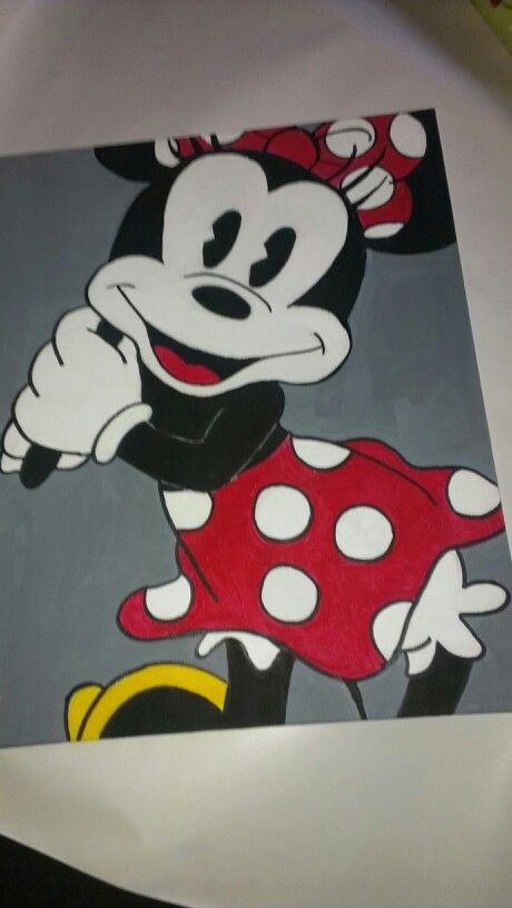 460x816 Minnie Mouse Classic Painting Disney Art Canvas Kids Mycreations - Minnie Painting