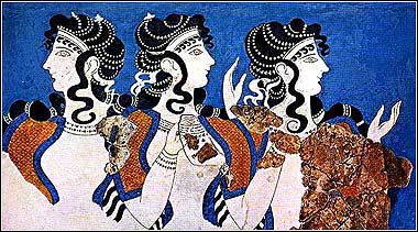 380x211 Minoan Painting The Ladies In Blue - Minoan Painting