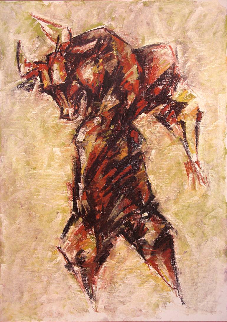 770x1092 Saatchi Art Minotaur Painting By Pavel Sluzky - Minotaur Painting
