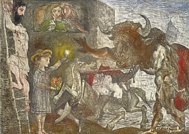 390x277 Picasso's Greatest Print The Minotauromachy In All Its States Lacma - Minotauromachy Painting