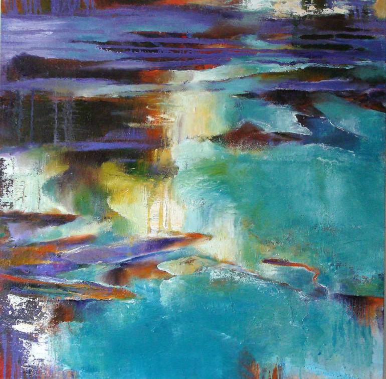 770x755 Saatchi Art River Story - Mira Painting