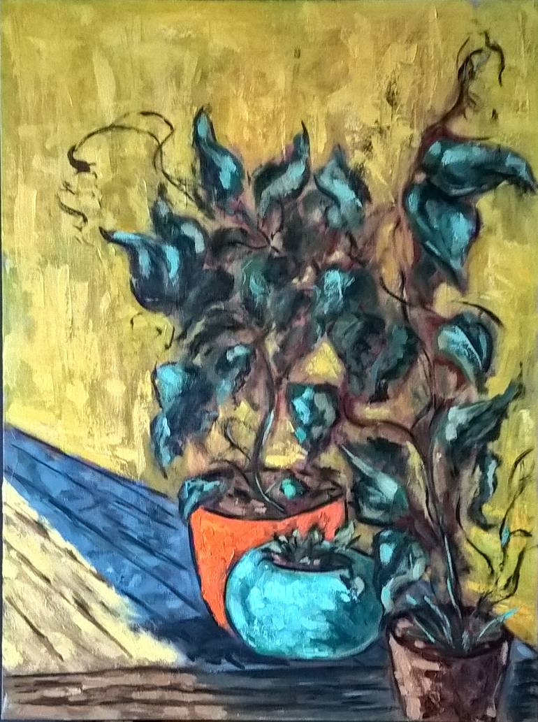 770x1033 Saatchi Art Begonia`s Miracle Painting By Dilbar Suleymanova - Miracle Painting