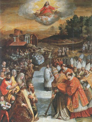 300x400 The Miracle Of A Snow Painting On Canvas At The End Of Cinquecento - Miracle Painting