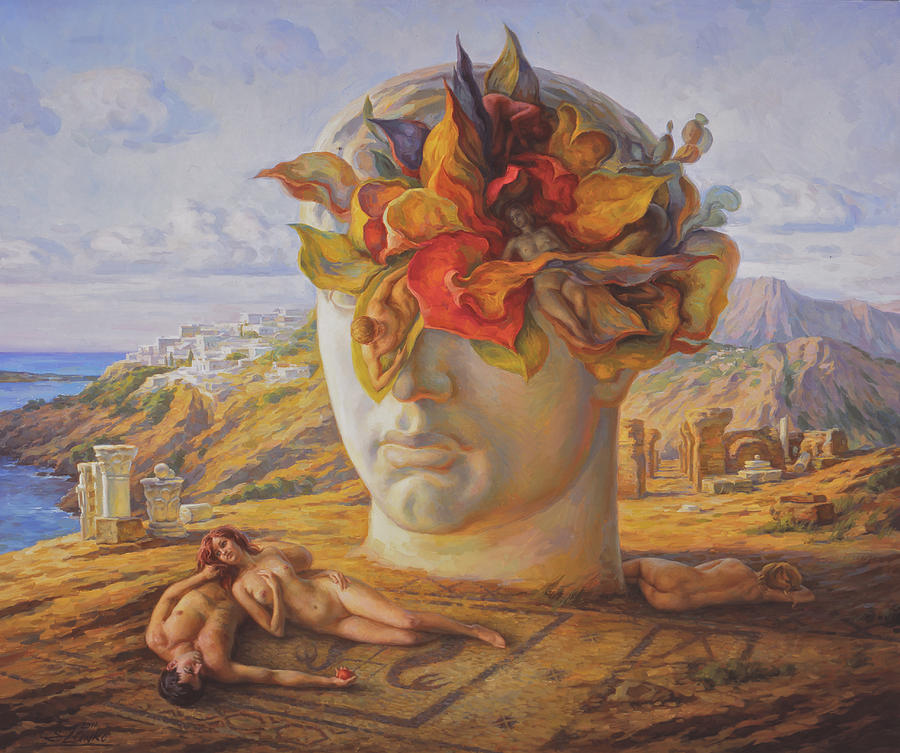 900x753 Midday Mirage Painting By Serguei Zlenko - Mirage Painting