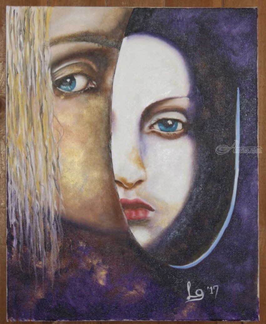 850x1036 The Mirror Paintings By Lorraine Geere - Mirror Image In Painting