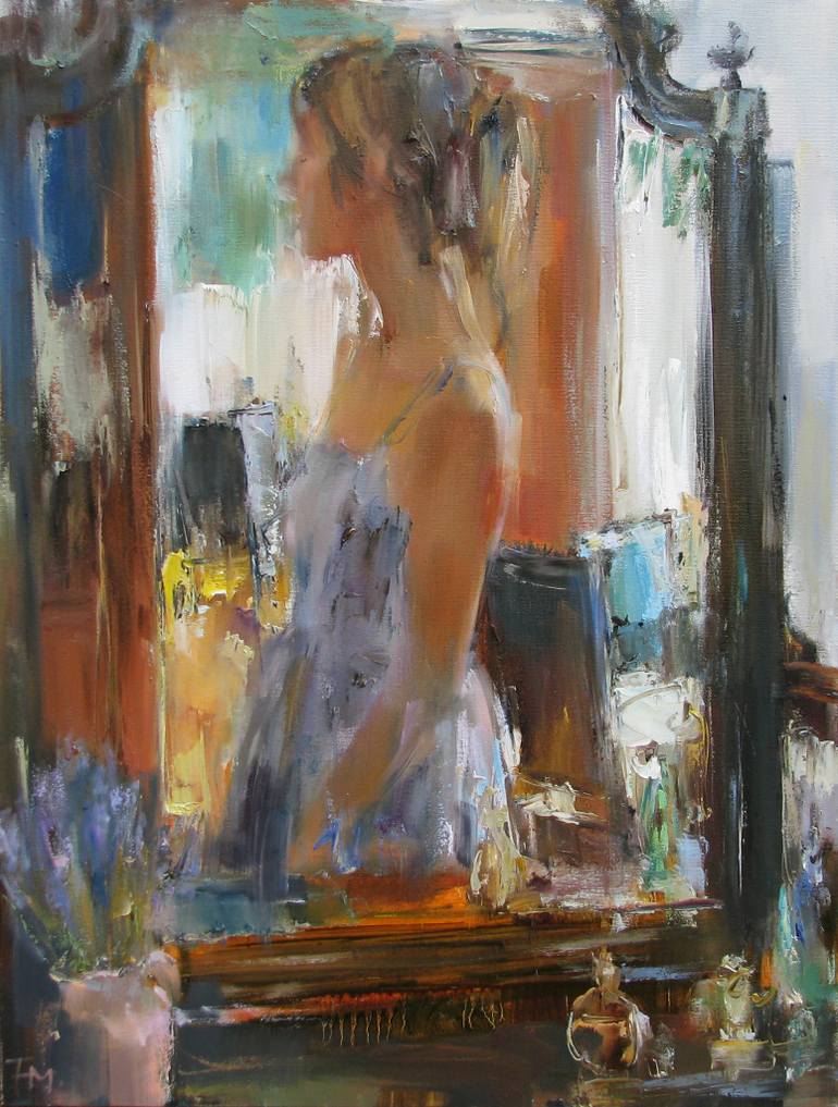 770x1017 Saatchi Art In The Mirror Painting By Nelina Trubach Moshnikova - Mirror Painting