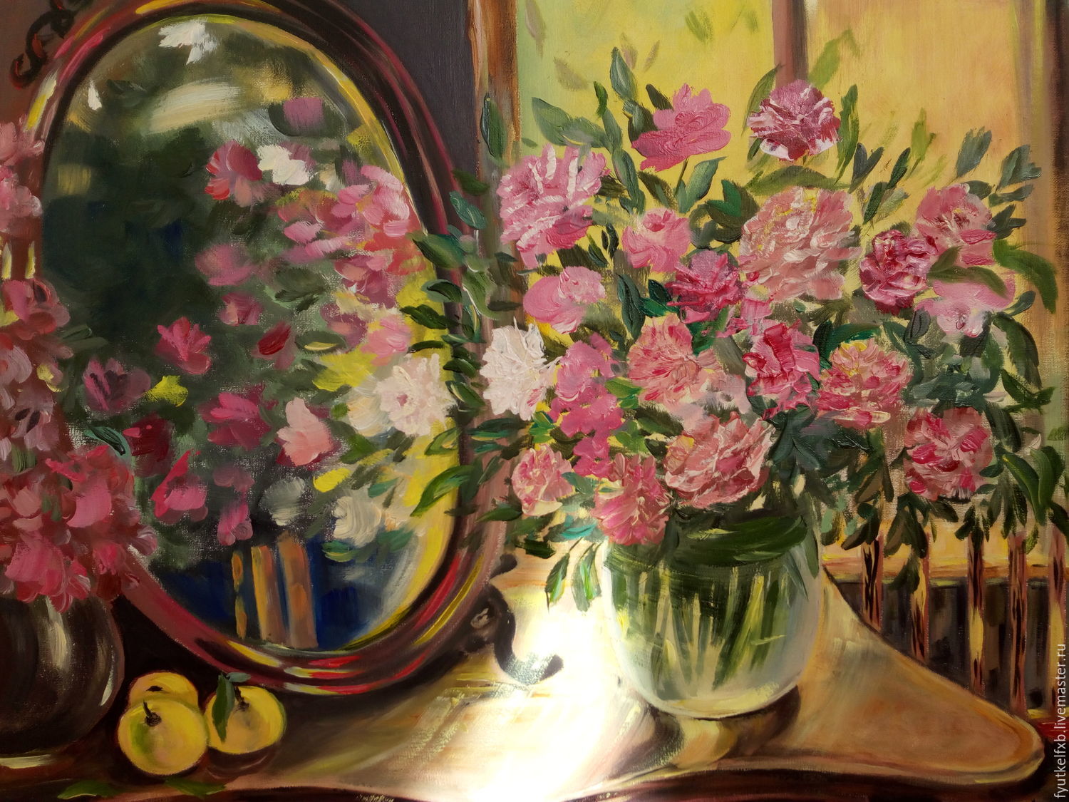 1500x1125 The Painting Flowers In The Mirror Oil Painting 4030 Shop - Mirror Painting Images