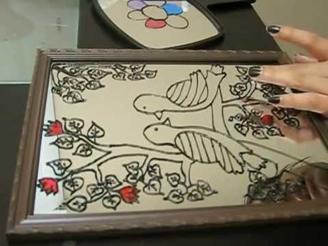 480x360 Diy Tutorial On Mirror Painting How To Paint On A Mirror - Mirror Painting Images