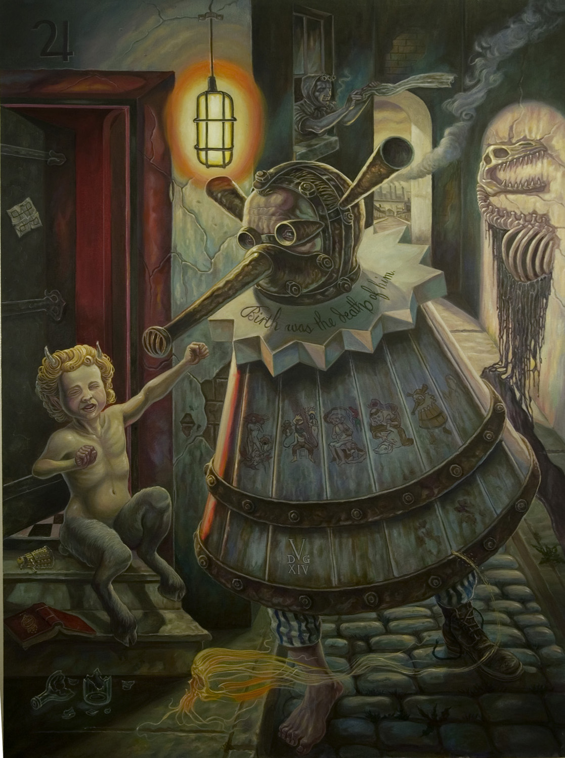 1117x1500 Misery Acquaints Man With Strange Bedfellows Bash Fine Art - Misery Painting