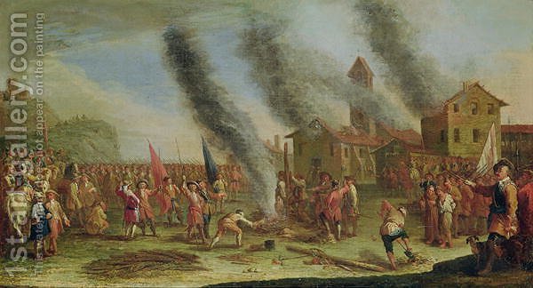 600x324 The Misery Of War. The Pyre Claude Callot Reproduction 1st Art - Misery Painting