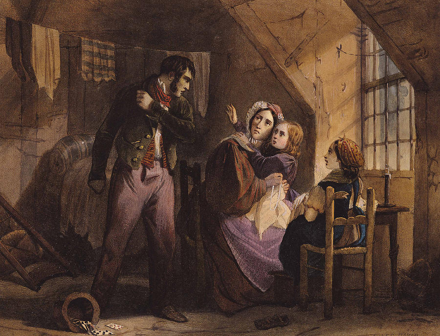 900x688 Vice And Virtue Misery Painting By Jules David - Misery Painting