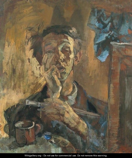 553x660 Wartime Misery Self Portrait 1945 - Misery Painting