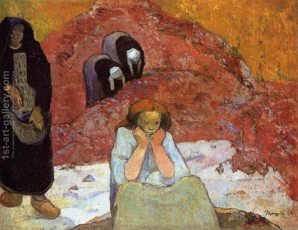 1000x773 Grape Harvest In Arles Aka Human Misery Paul Gauguin Reproduction - Misery Painting