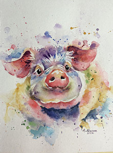 221x300 Miss Piggy Paintings Fine Art America - Miss Piggy Painting