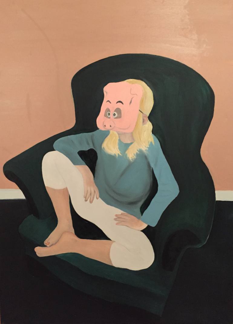 770x1072 Saatchi Art Little Miss Piggy Painting By Jonas Nemeth - Miss Piggy Painting