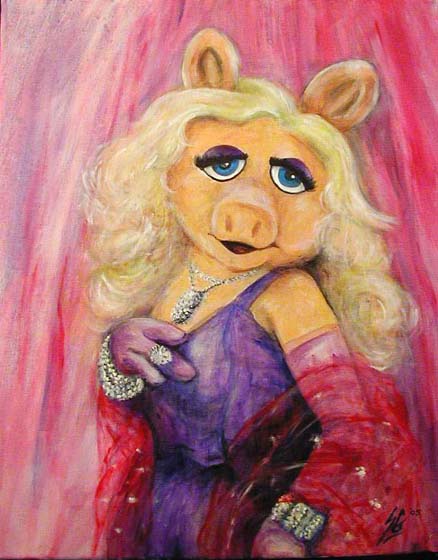 438x560 Paintings And Drawings - Miss Piggy Painting