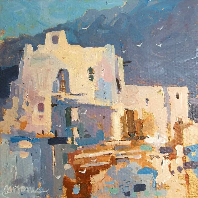 770x770 Saatchi Art Evening Mission Painting By Micheal Jones - Mission Painting