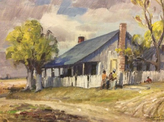 550x411 Gaspare Ruffalo Painted Many Scenes Of The Mississippi Delta - Mississippi Painting