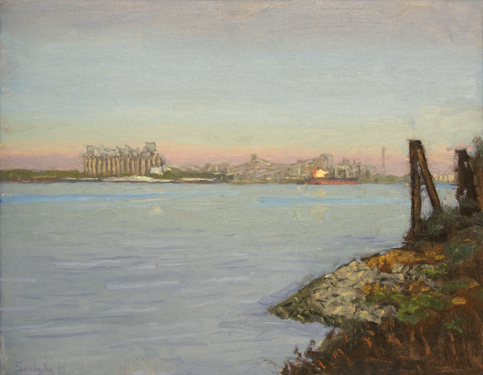 943x733 Mississippi River Seen From The Butterfly X - Mississippi River Painting