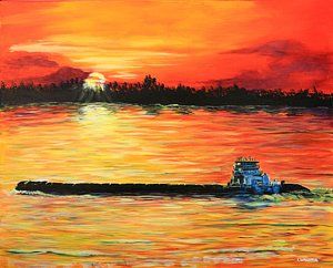 300x242 Pin By Curtis Frantz On Paintingsmuralsillustrationswatercolors - Mississippi River Painting