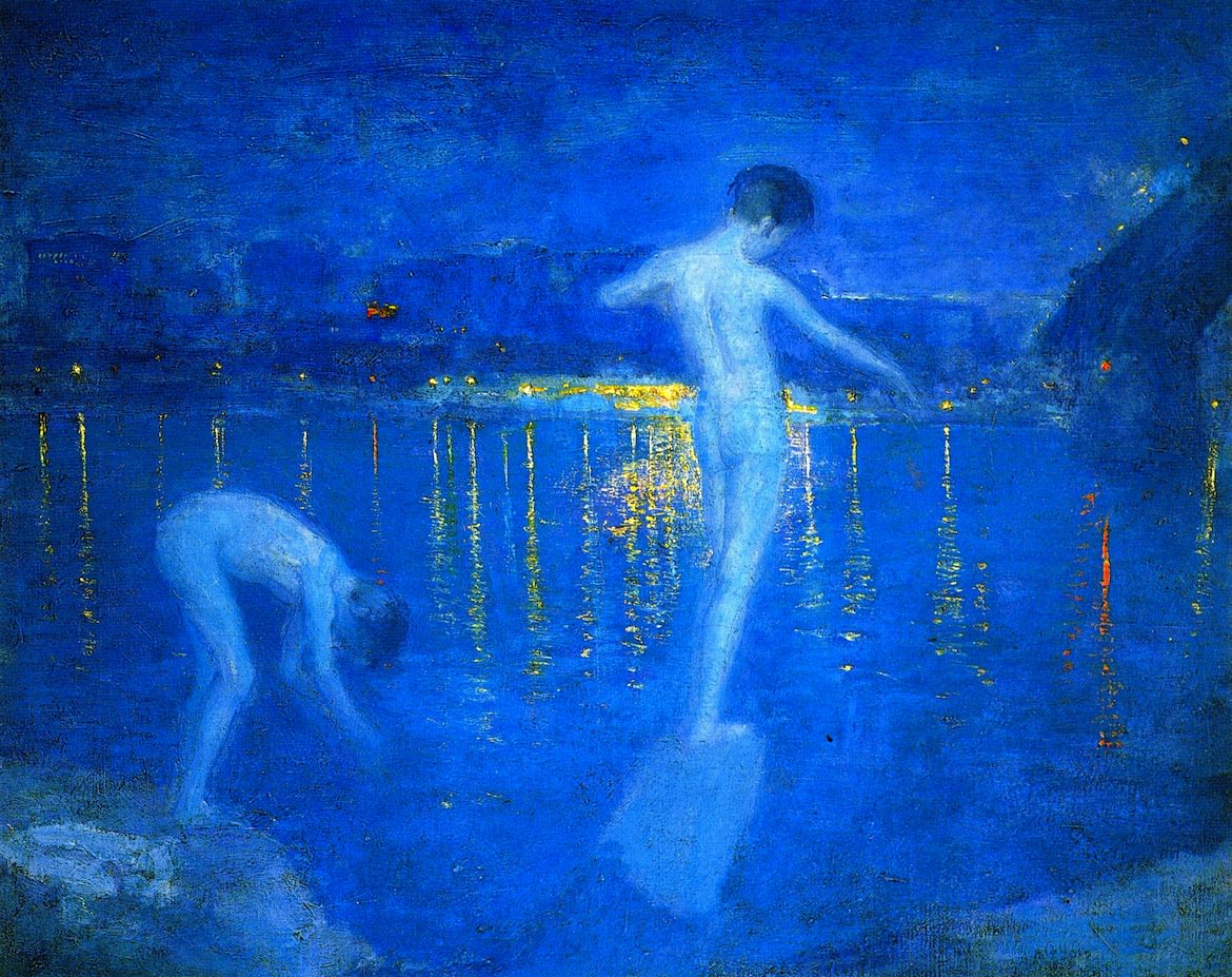 1170x927 Boys Bathing In The Mississippi River Painting Frederick - Mississippi River Painting