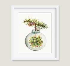 236x223 Mistletoe Near Malestroit Brittany My Paintings And Prints - Mistletoe Painting