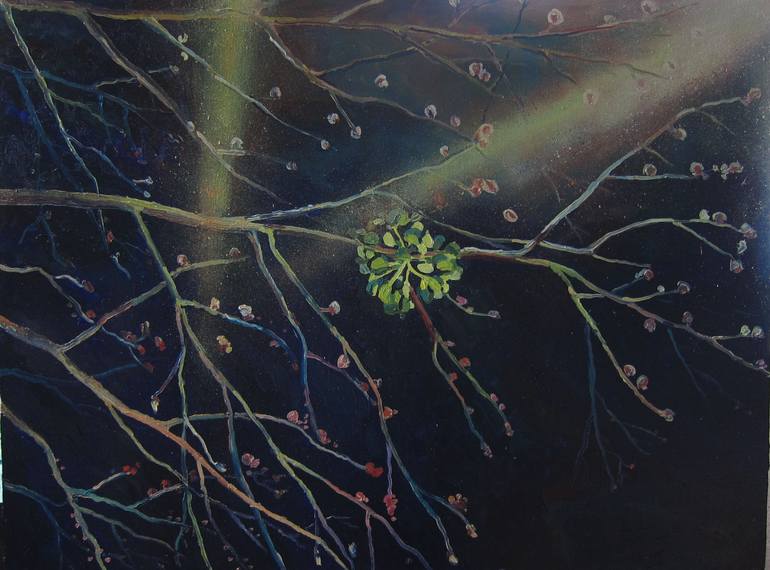770x570 Saatchi Art Mistletoe Painting By Vita Calm - Mistletoe Painting