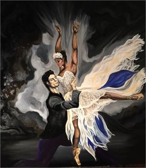 300x346 Misty Copeland And Alexandre Hammoudi - Misty Copeland Painting