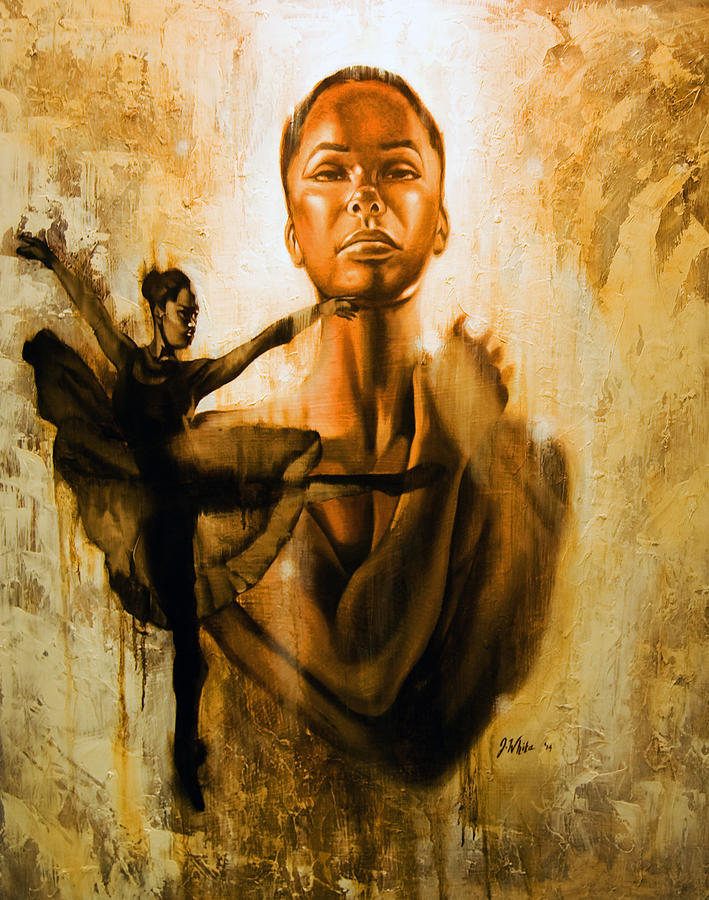 709x900 My Misty Dream Painting By Jerome White - Misty Copeland Painting