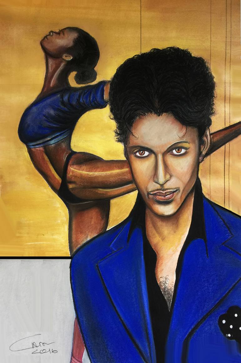 770x1156 Saatchi Art Prince And Misty Copeland Painting By Carl Bradford - Misty Copeland Painting