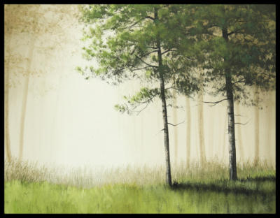 400x312 Misty Forest Week 2 Acrylic Painting Lesson Tim Gagnon Studio - Misty Forest Painting