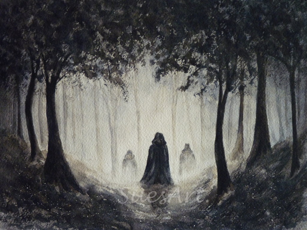 Misty Forest Painting At PaintingValley.com | Explore Collection Of ...