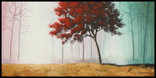 547x276 Misty Forest 5 Lesson Set Online Acrylic Painting Lesson Tim - Misty Forest Painting
