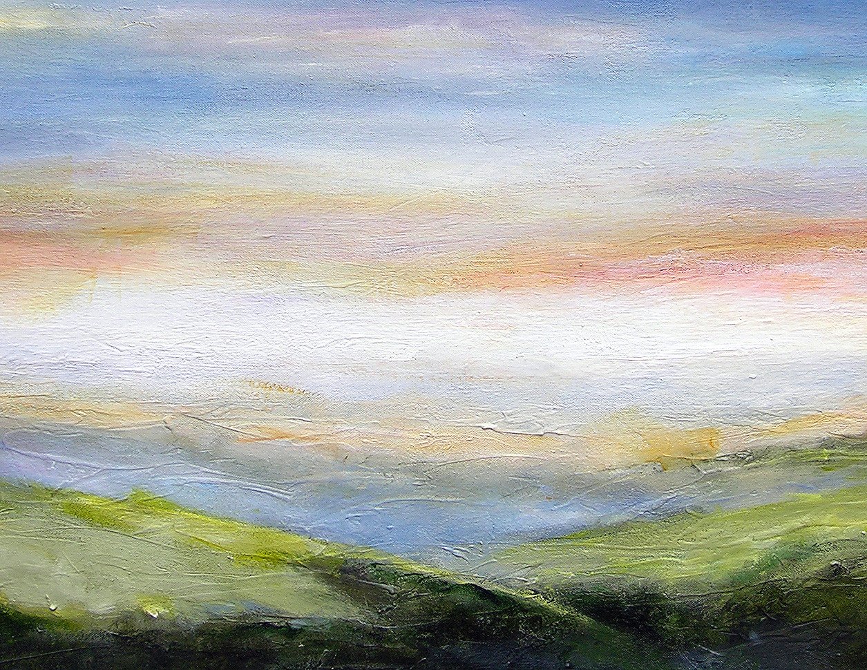 1255x970 Canvas Print - Misty Morning Painting