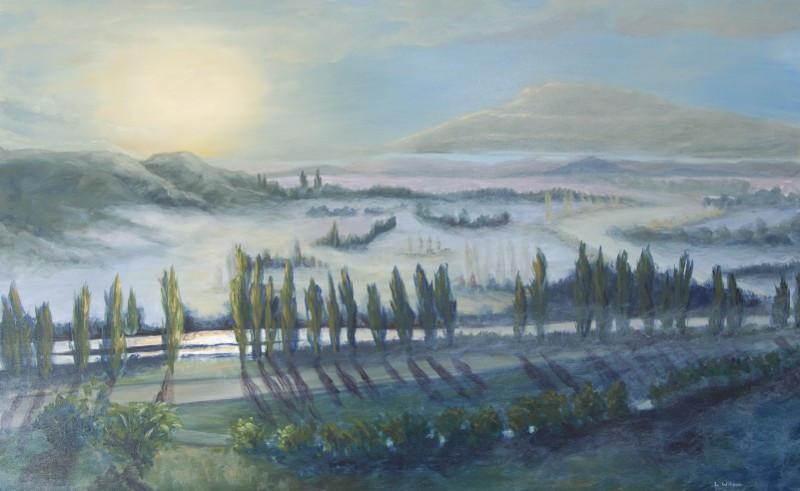 800x491 Painting - Misty Morning Painting