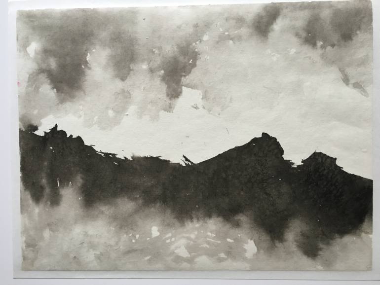 770x578 Saatchi Art Misty Mountain Painting By Shauna Liu - Misty Mountain Painting